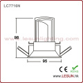 Cut Hole 115mm 12W LED empotrable COB Down Light para iluminación comercial LC7717D